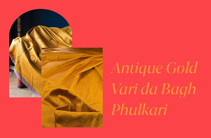 Gold Vari Da Bagh Phulkari Early 20Th Century